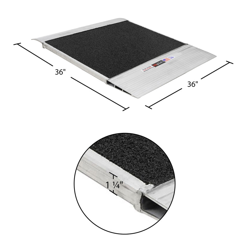 Grit-Coat Aluminum Shipping Container Ramp - 8,000 lb. Capacity