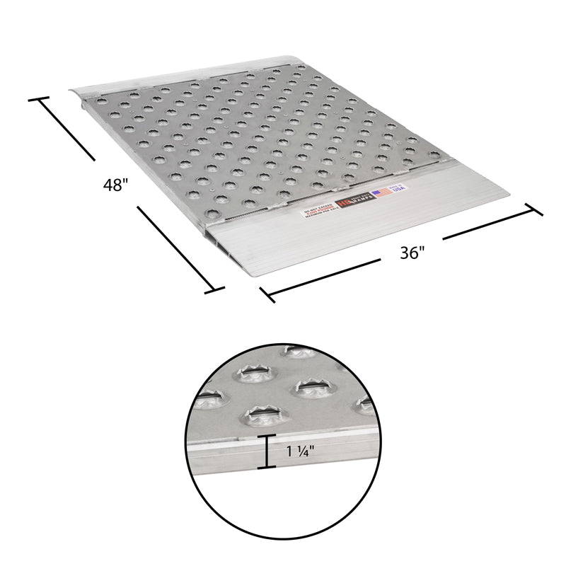Punch Plate Aluminum Shipping Container Ramps - 8,000 lb. Capacity