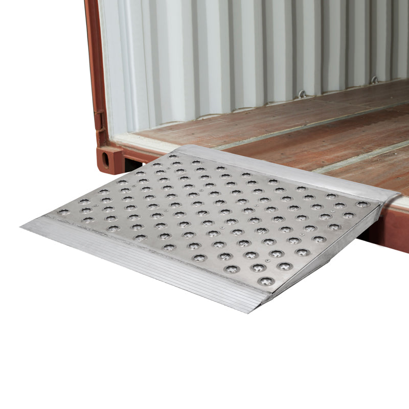 Punch Plate Aluminum Shipping Container Ramps - 8,000 lb. Capacity