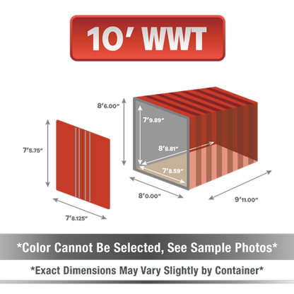 10' shipping container for sale, 10' shipping container, 10' container, shipping container for sale, conex, cargo container, 10' container, 10' storage container, buy shipping container, used shipping container, used shipping container for sale, 10' WWT container, 10' used container