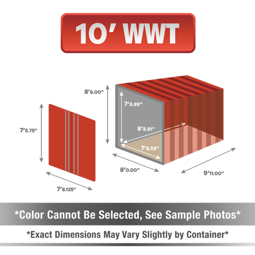 10' shipping container for sale, 10' shipping container, 10' container, shipping container for sale, conex, cargo container, 10' container, 10' storage container, buy shipping container, used shipping container, used shipping container for sale, 10' WWT container, 10' used container