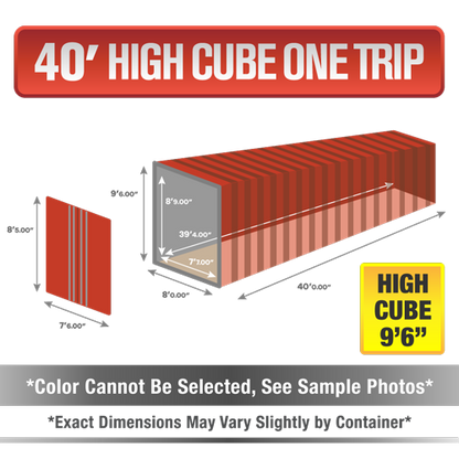 40' high cube shipping container for sale, 40' high cube shipping container, 40' high cube container, shipping container for sale, conex, cargo container, 40' high cube container, 40' high cube storage container, buy shipping container, used shipping container, used shipping container for sale, 40' High Cube one trip container, one trip High Cube container